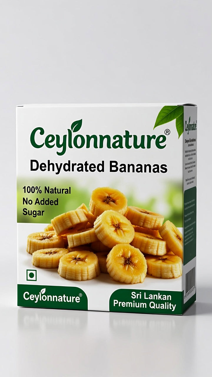 Z  No Sugar Added • No Preservatives • Ceylon Dehydrated Bananas(100g)