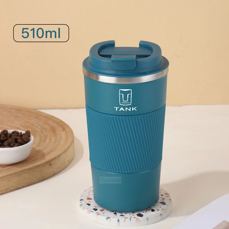 For WEY TANK 300 TANK400 TANK 500 700 2024 510ml Car Stainless Steel Coffee Cup Thermal Mug Non-slip Travel Car Insulated Bottle