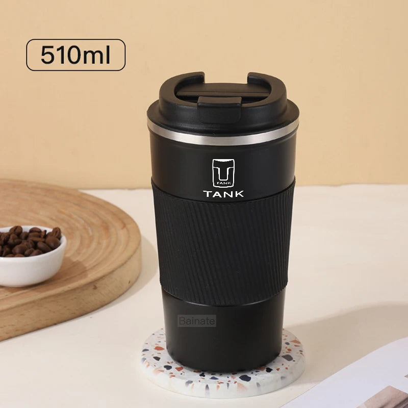 For WEY TANK 300 TANK400 TANK 500 700 2024 510ml Car Stainless Steel Coffee Cup Thermal Mug Non-slip Travel Car Insulated Bottle