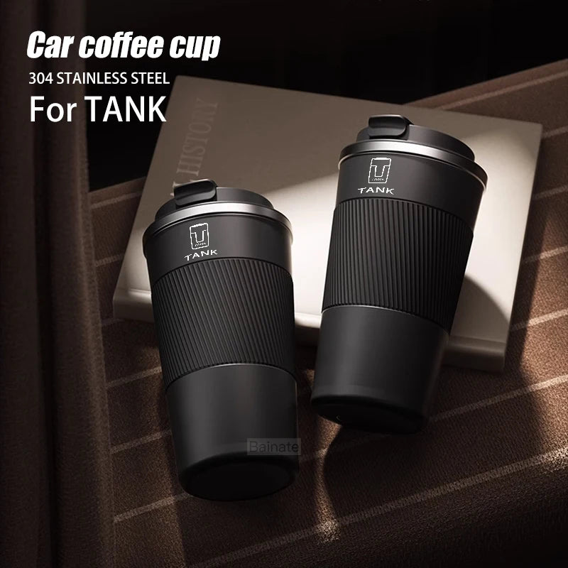 For WEY TANK 300 TANK400 TANK 500 700 2024 510ml Car Stainless Steel Coffee Cup Thermal Mug Non-slip Travel Car Insulated Bottle