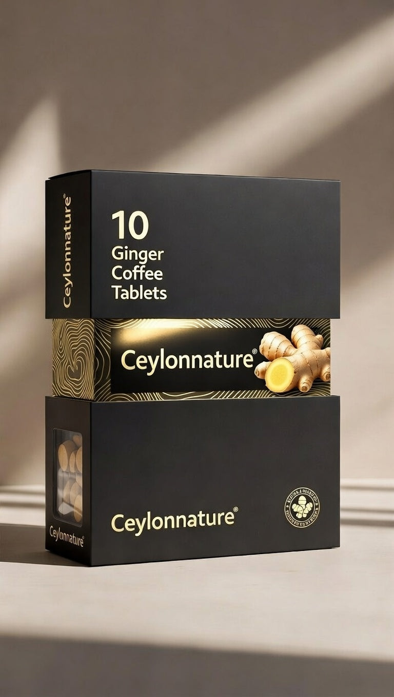 B Pack Size: 10 Instant Ginger Coffee Tablets