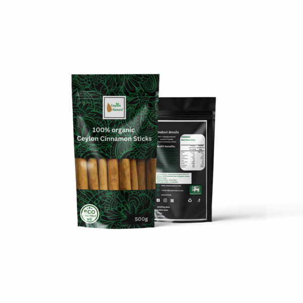 100% Organic C5 grade Ceylon cinnamon sticks (500g )